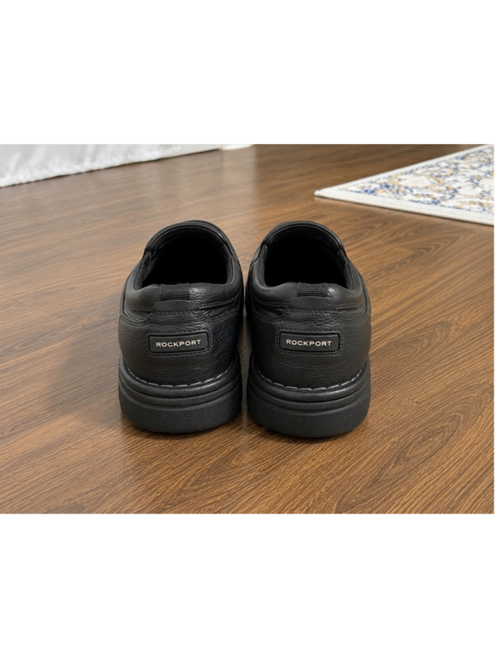 Rockport CG8965 Men’s Black Leather Slip Resistant Slip-On Loafers Size 9.5 - Picture 3 of 9